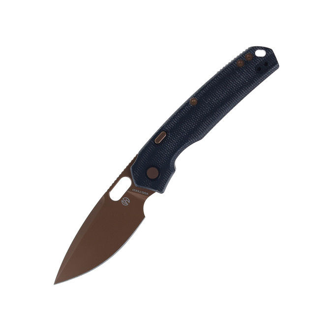 WMK Exclusive Vosteed Psyop Pocket Knife Black Micarta Handle Elmax Copper PVD Finish A2216