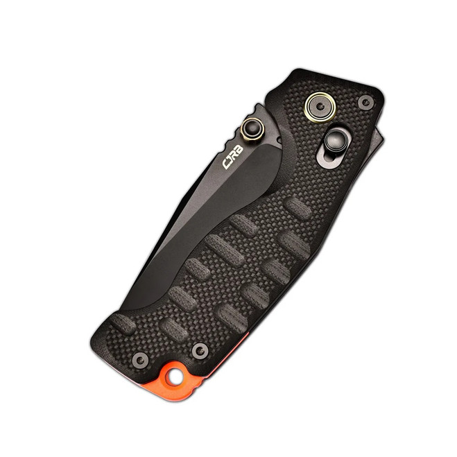 CJRB Doubletap Folding Knife Black G10 Handle D2 Drop Point Plain