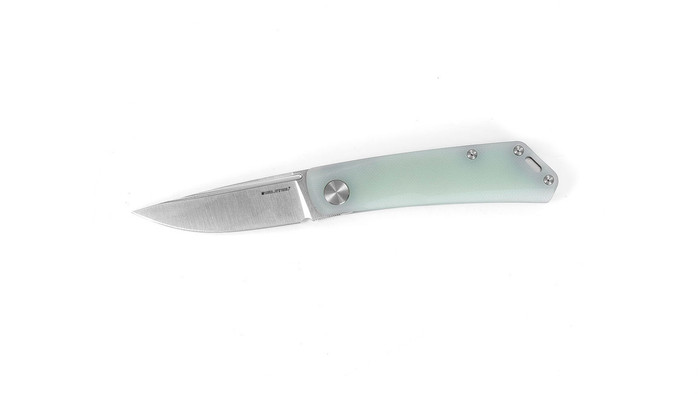 (From collection) Exclusive Real Steel Luna Lite Slip Joint Knife Natural Jade G10 Handle Plain Edge D2 Blade 7015