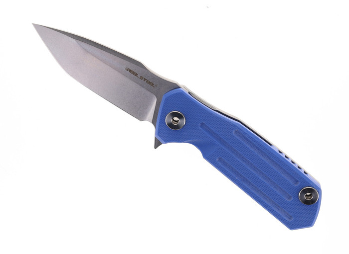 (From collection) WMK Exclusive Real Steel 3605F Control Flipper Blue G10 & Stainless Handle D2 Blade 7211
