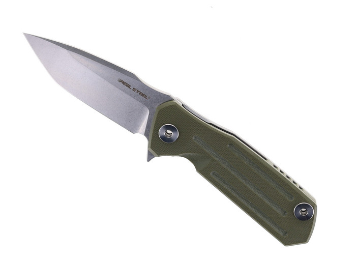 (From collection) WMK Exclusive Real Steel 3605F Control Flipper Green G10 & Stainless Handle D2 Blade 7213