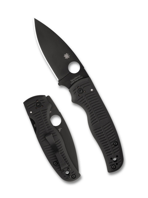 (Collectors Club #23) Spyderco Shaman Salt Folding Knife Black G10 Handle CPM Magnacut Black Blade C229GMCBKP