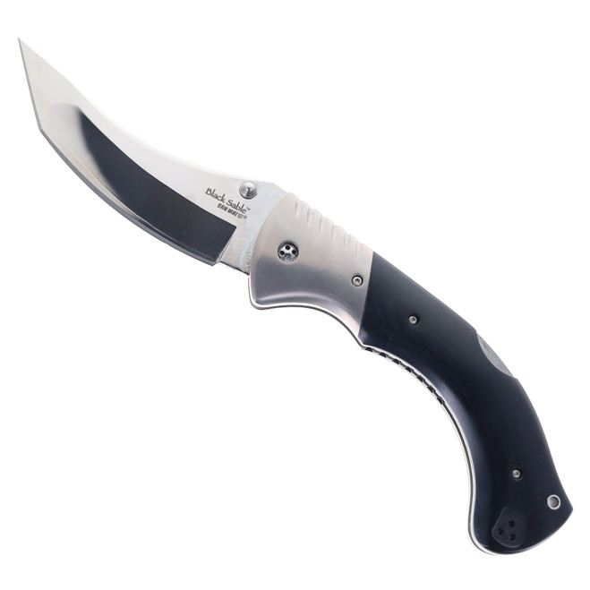 (From Lynn Tompson's Personal Collection) Cold Steel Folding Knife Black Sable  San Mai Steel  60BS