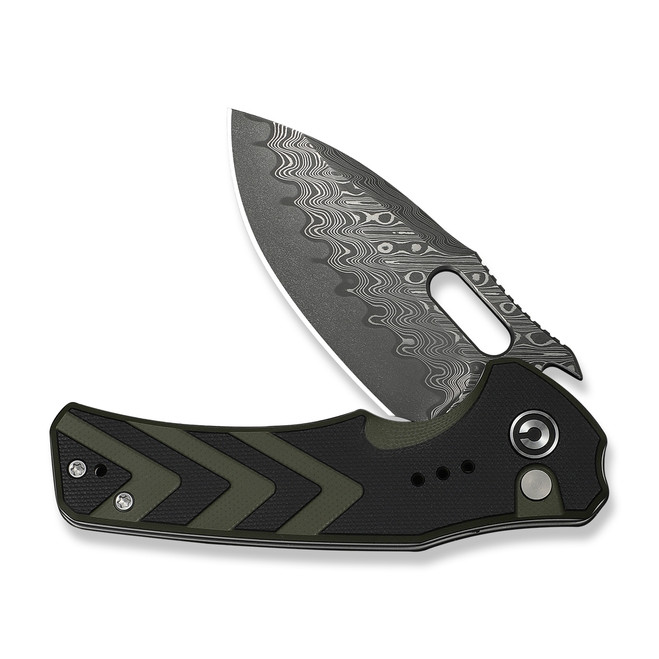 A3! まとめ Civivi Vexron Folding Knife Milled Black/Green G10 Handle Damascus