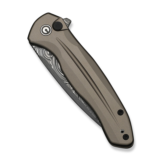 Civivi Button Lock Kitefin Folding Knife Brownish/Gray Aluminum