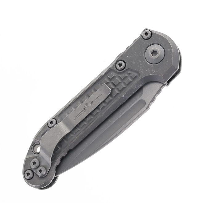 その他 Titanium Microtech LUDT Folding Knife Frag Pattern Titanium Apocalyptic