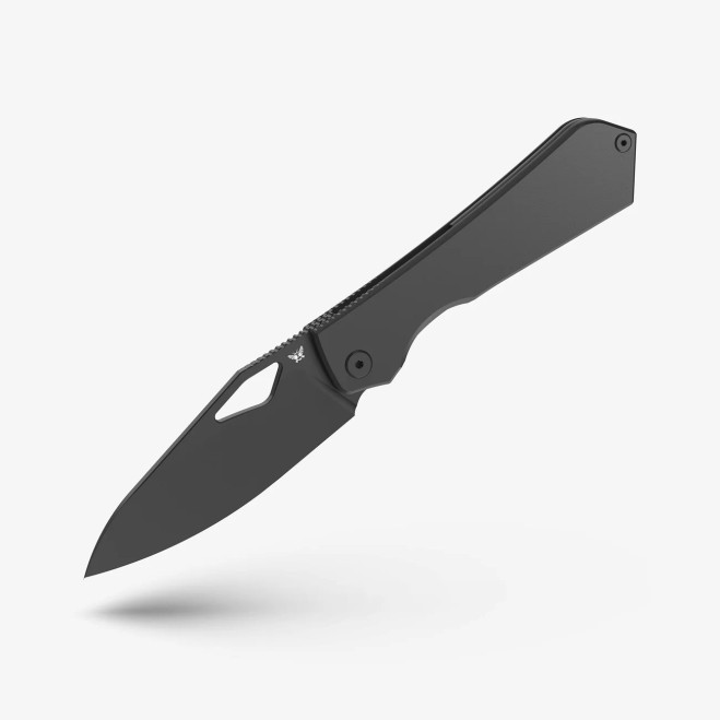Flytanium Theory Liner Lock Folding Knife Black Titanium Handle Black DLC 20 CV Blade FLY-1481B