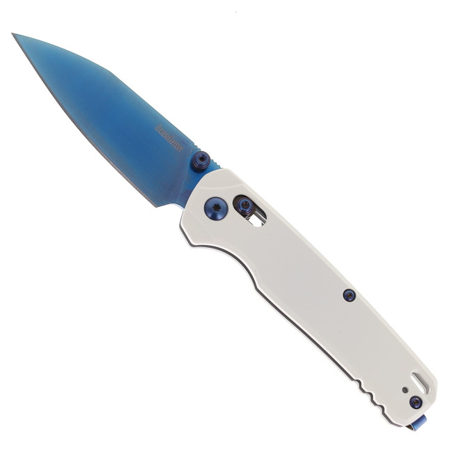 Kershaw Kershaw Bel Air Folding Knife White Handle Magnacut Plain Blue Blade 6105WBLU