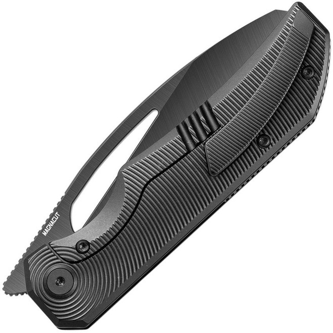 Bestech Taipan Folding Knife Black DLC Titanium Handle Magnacut