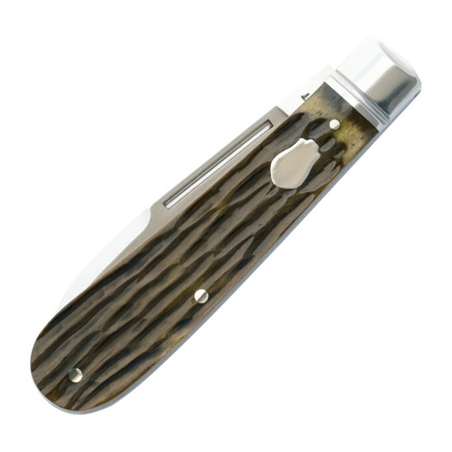RoseCraft Nolichucky Jack Folding Knife Vintage Moss Brown Bone
