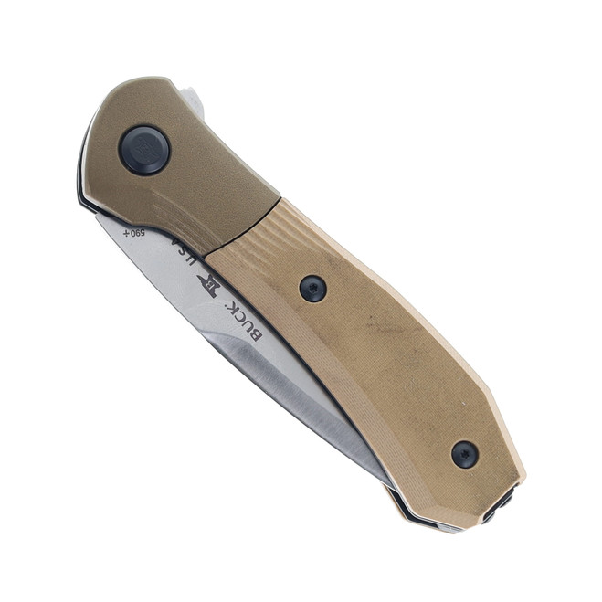 Buck Paradigm Folding Knife Brown G10 Handle S35VN Drop Point