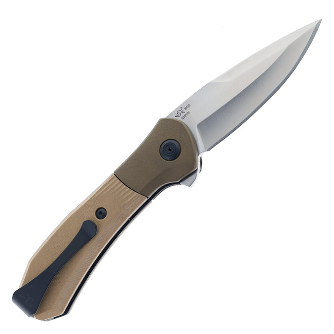 Buck Paradigm Folding Knife Brown G10 Handle S35VN Drop Point Plain Edge Satin Finish 0590BRS