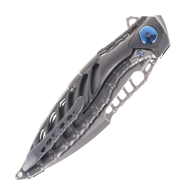 Rike Knife Thor 6 Plus Dark Gray Titanium Handle Folding Knife