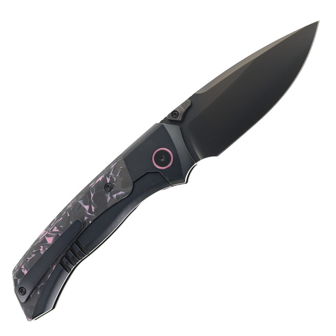 Remette RT-Steed Folding Knife Purple Carbon Fiber & Black