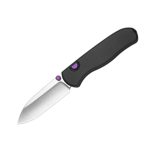 Kizer Drop Bear Zero Folding Knife Black Aluminum Handle Elmax Drop Point Plain Edge Satin Finish Ki3619BDA3