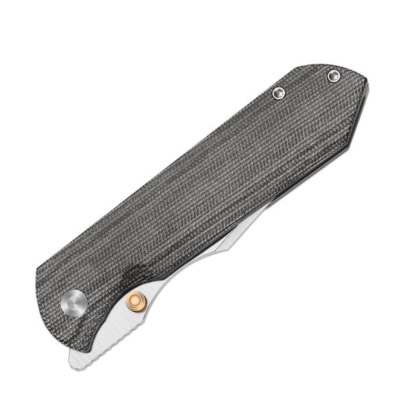 Kizer Harpoon Fold Folding Knife Gray/Black Titanium/Micarta