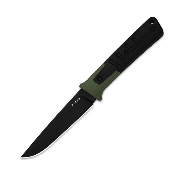 Kizer Area Eight Fixed Blade Knife Green/Black G10 Handle AEB-L