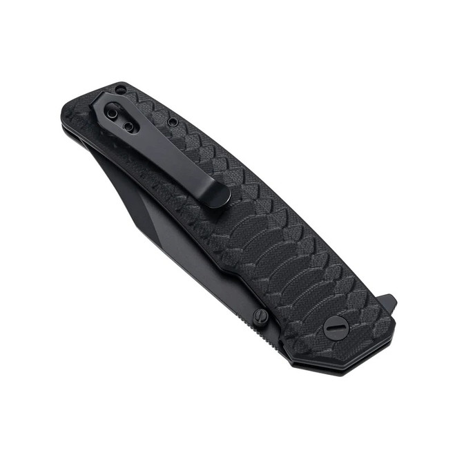 Molsect Jungle Folding Knife Black G10 Handle 14C28N Bowie Plain