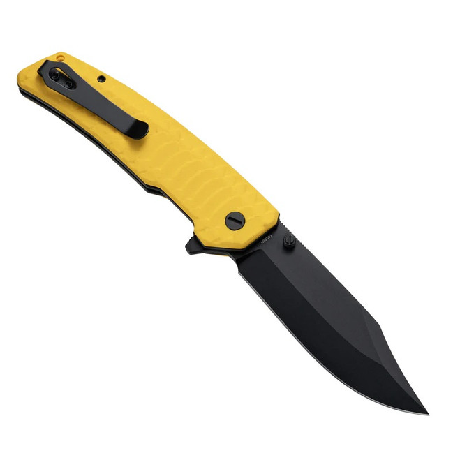 Molsect Jungle Folding Knife Speed Yellow G10 Handle 14C28N Bowie