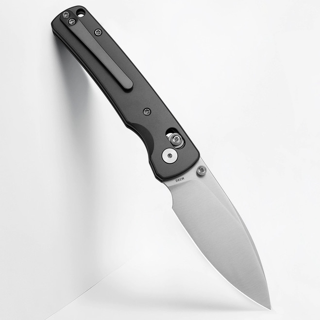 Miguron Vakor  Folding Knife Dark Grey PVD Titanium Handle M390 Drop Point Plain Edge Satin Finish MGR633ADG