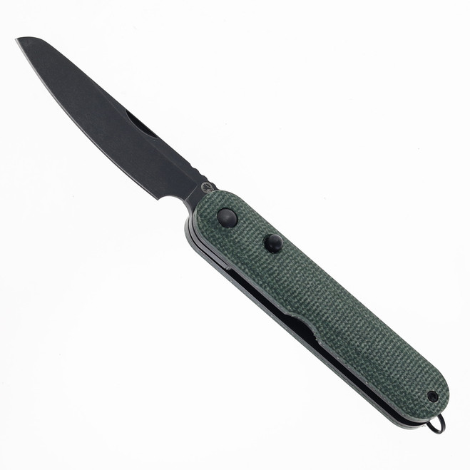 Rapax Mimi Folding Knife Olive Green Micarta Handle VG-10 Plain Edge Black Stonewash Finish MK001-2GN