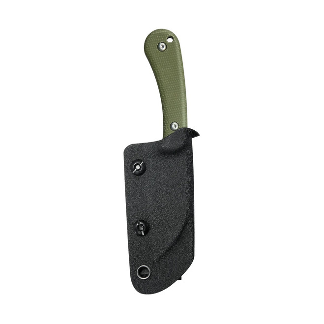 Kubey Rockhopper Fixed Blade Knife Green Micarta Handle 14C28N