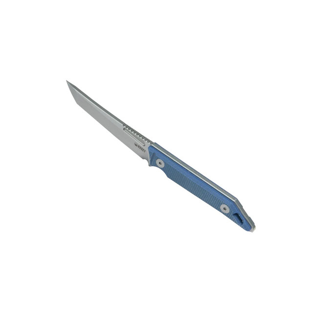 Kubey Goliath Fixed Blade Knife Denim Micarta Handle 14C28N Tanto