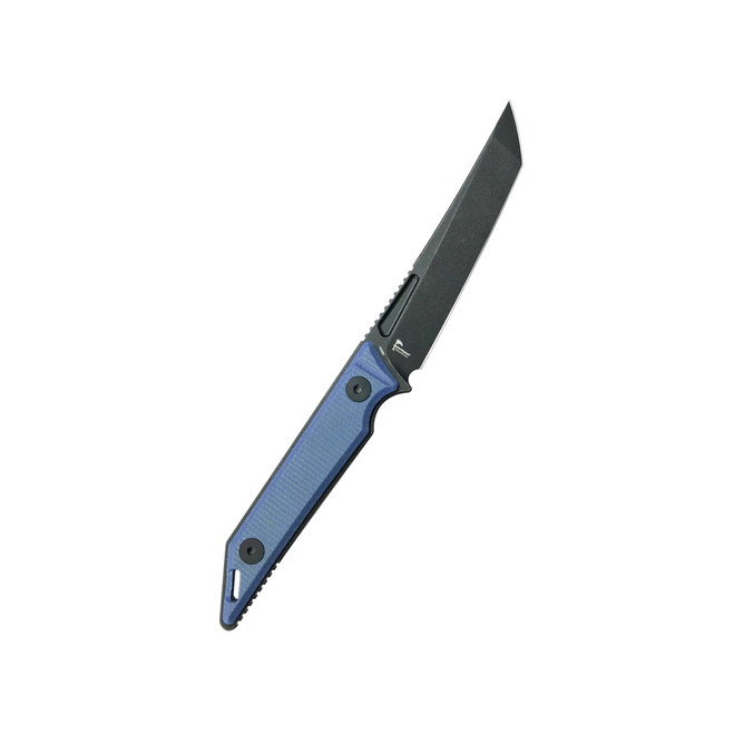 Kubey Goliath Fixed Blade Knife Denim Micarta Handle 14C28N Tanto