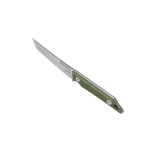 Kubey Goliath Fixed Blade Knife Green Micarta Handle 14C28N Tanto