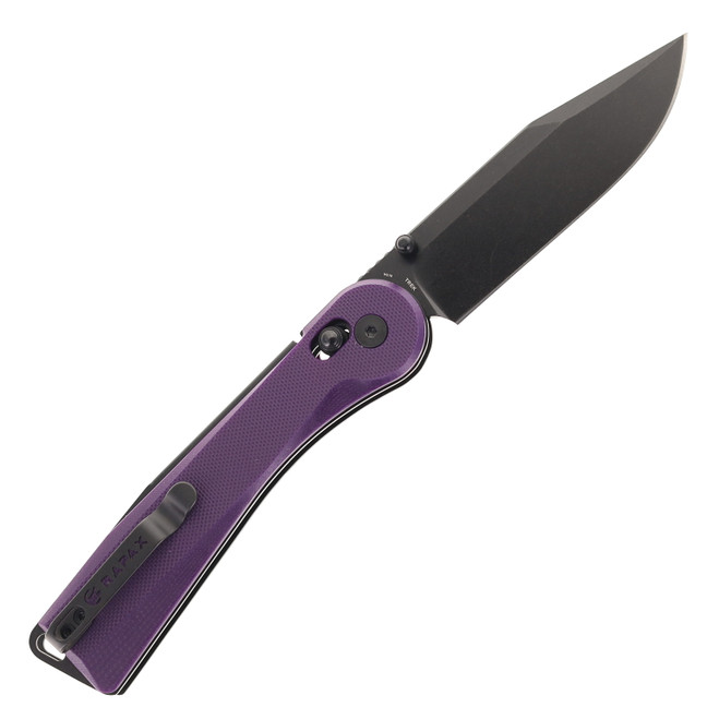 Rapax Trek Folding Knife Purple G10 Handle VG-10 Drop Point Plain