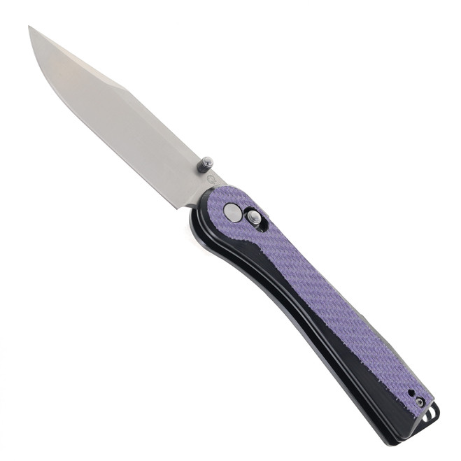Rapax Trek Folding Knife Purple Carbon Fiber Handle VG-10 Plain Edge Satin Finish MK004-1CFPL