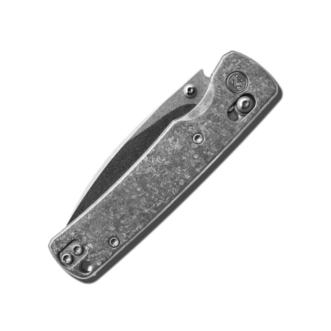 Miguron Vakor Folding Knife Gray Crystalized Titanium Handle M390