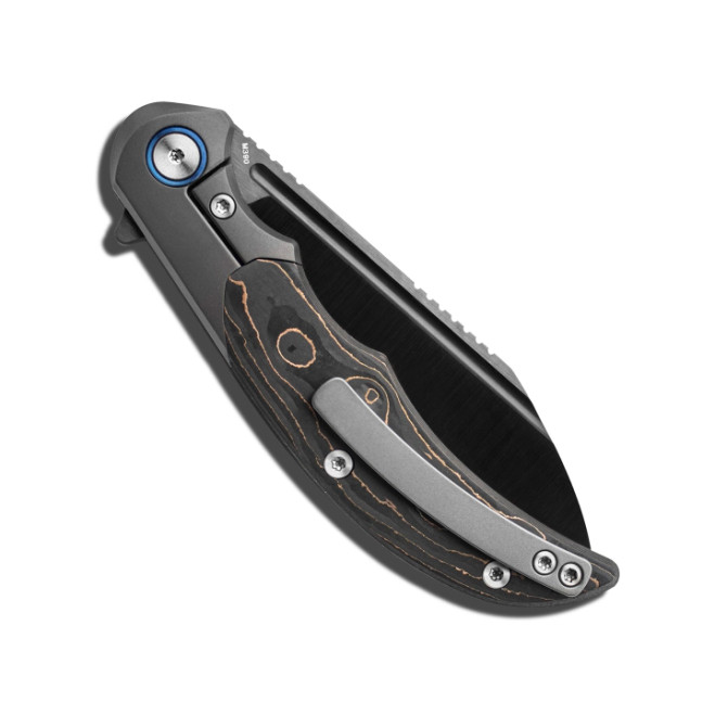 ブラック0 Miguron Conquistador Folding Knife Bronze Carbon Fiber Satin DLC