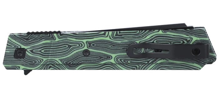 CRKT Zephyr Folding Knife Marbled Green/Black G10 Handle 14C28N