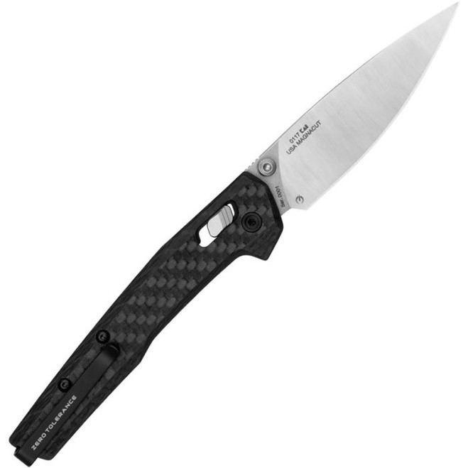 テレビ Zero Tolerance Folding Knife Black Carbon Fiber Handle Magnacut
