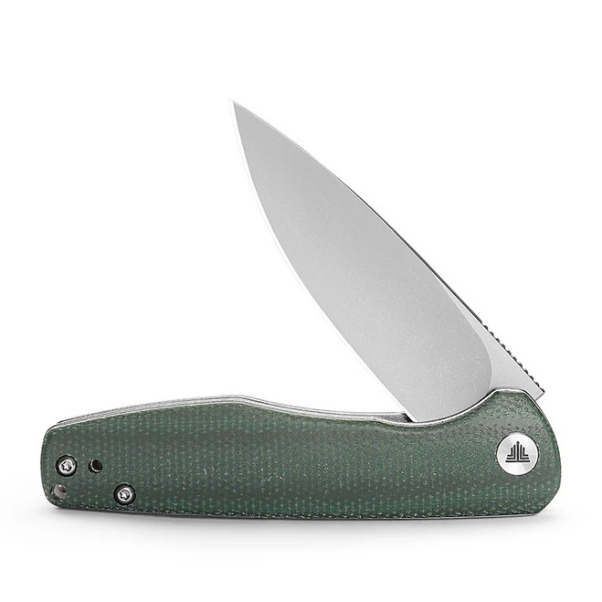 Trivisa Hummingbird-GM Folding Knife Green Micarta Handle 14C28N