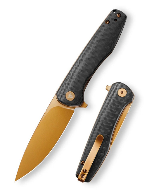 Trivisa Hummingbird-CG JM07-CG-14 Black G10 Handle 14C28N Drop Point Plain Edge Rose Gold Finish