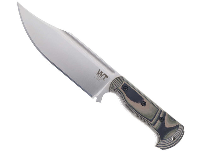 Work Tuff Gear Ranger Fixed Blade Knife Jungle G10 Camo Handle K329 Plain Satin Blade ODG Kydex Sheath