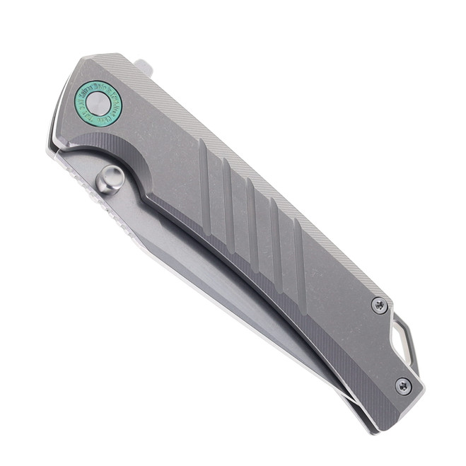 TwoSun Wong Folding Knife Titanium Handle Drop Point 14c29n