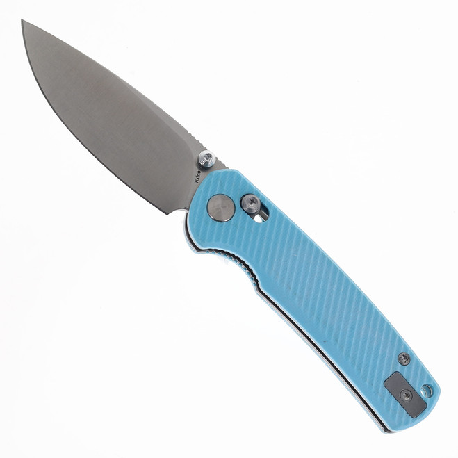 Vixino Knives Rockshark Folding Knife Blue G10 Handle 14c28n Satin Blade X501-G3