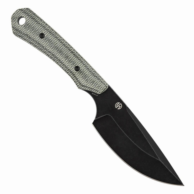 Kansept Flank Fixed Blade Knife Green Micarta Handle D2 Drop Point