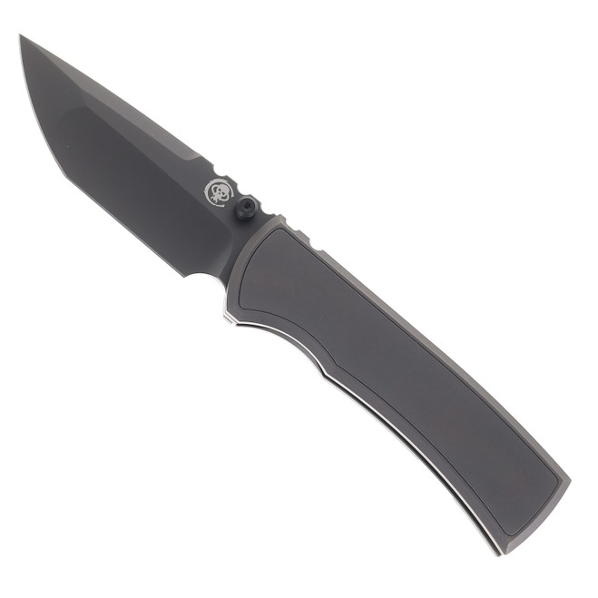 Chaves Redencion 229 Integral Folding Knife Grey PVD Titanium Handle Magnetic Inlay Gray PVD Tanto M390