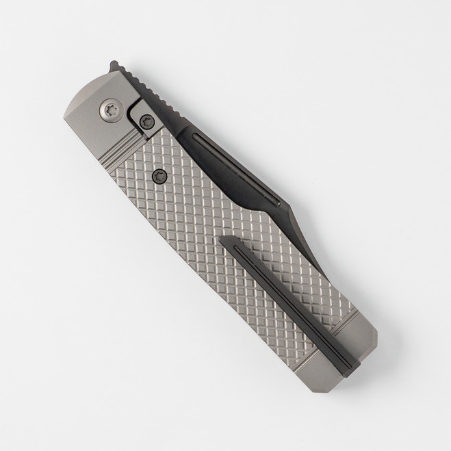 Jack Wolf Gunslinger Jack Folding Knife Titanium Cross Hatch