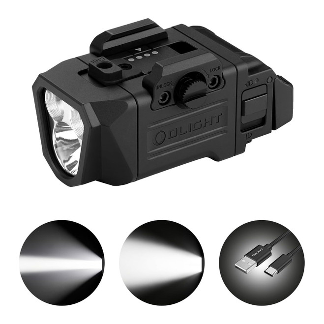 Olight PL X PL X Tactical Dual Beam Weapon Light Matte Black Aluminum Body