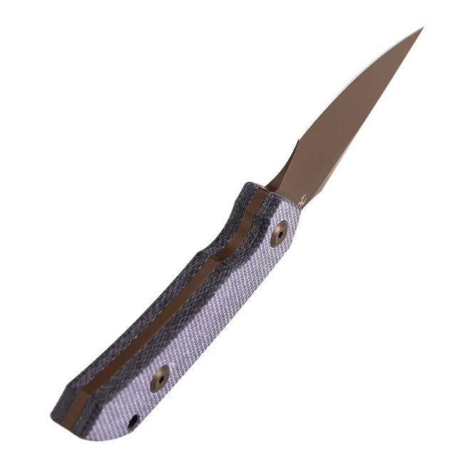 Kansept Fenrir Fixed Blade Knife Purple Micarta Handle D2