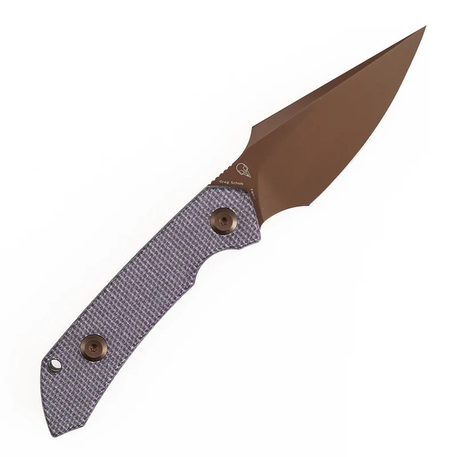Kansept Fenrir Fixed Blade Knife Purple Micarta Handle D2