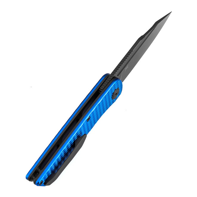Kansept Nettle Folding Knife Blue Aluminum Handle 154CM Tanto