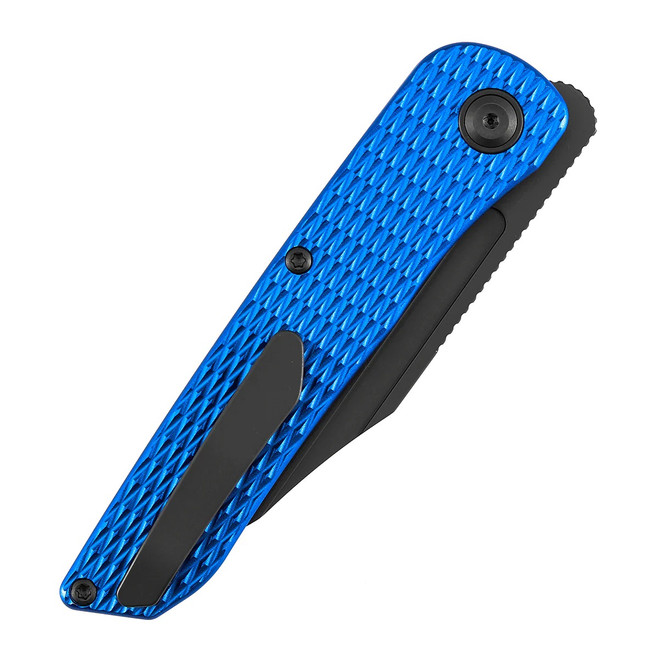 Kansept Nettle Folding Knife Blue Aluminum Handle 154CM Tanto
