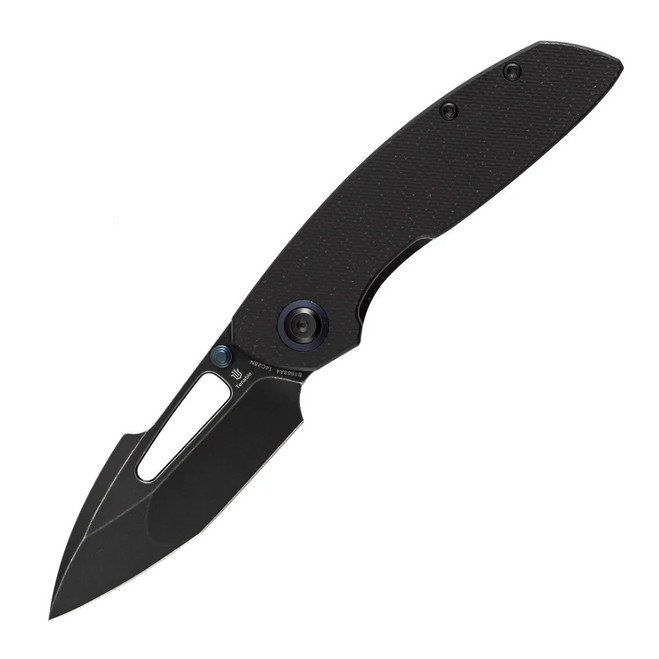 Tenable Link Folding Knife Black Micarta Handle 14C28N Harpoon Plain Edge Blackwash Finish B1068A4