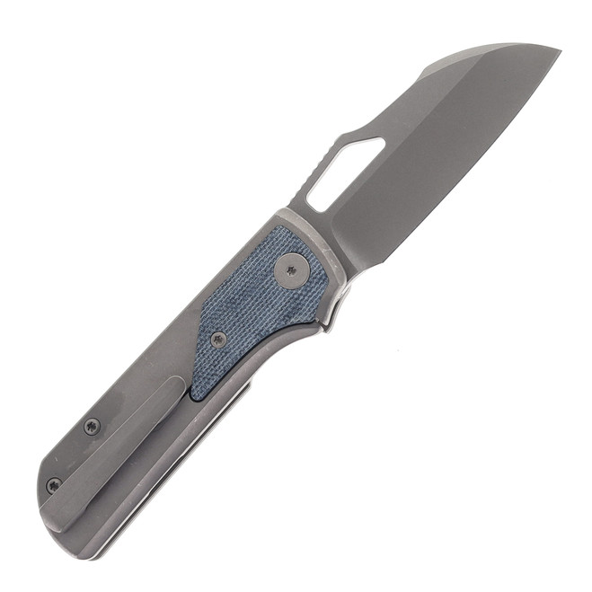 Divo Knives Premium Pony Stout Folding Knife Blackwashed Titanium
